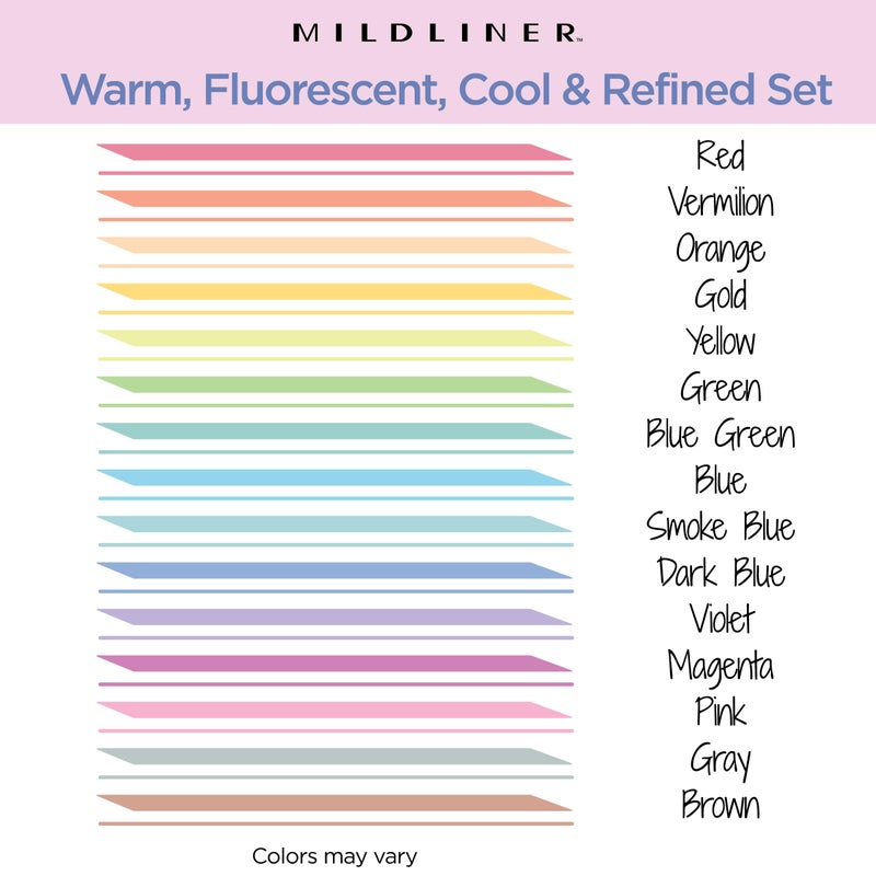 Zebra Pen Mildliner Dual-Tip Highlighter Marker Set, Broad and Fine Point Tips, No Bleed, Ideal for Bible Highlighting, Journaling, School and Office Supplies, Assorted Ink Colors, 25-Pack (78525) - Image 3